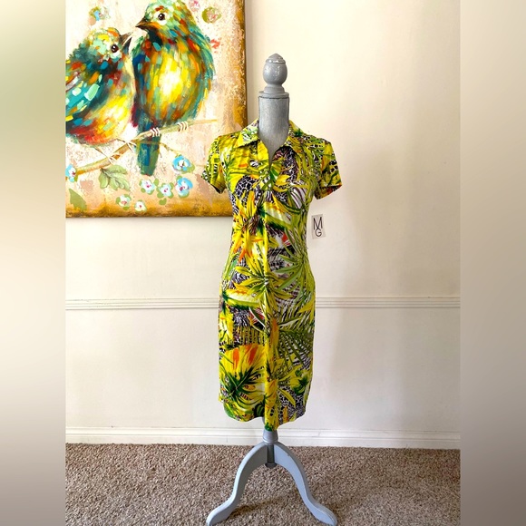 MLLE GABRIELLE🌴FLORAL PRINT🌴 STRETCHY BODYCON SUMMER DRESS SIZE SMALL 🌟NWT🌟 - Picture 13 of 14
